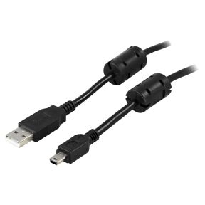 DELTACO USB 2.0 kabel Type A Ha - Type Mini B Ha 2m