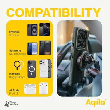 Aqiila Chargebird QC1 Qi2 Trådløs Lader med bilfeste 15W
