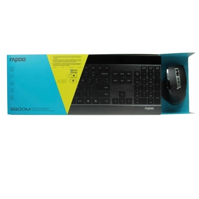Rapoo alt RAPOO Keyboard/Mus Sett 9900M Multi-Mode Trådløs Svart