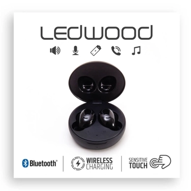 Ledwood alt Hodetelefon i9 TWS True Wireless In-Ear Svart Mic