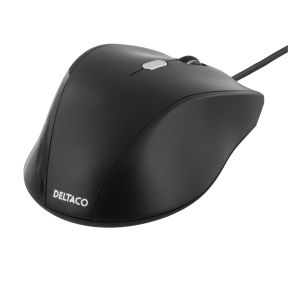 Deltaco optisk mus 3 knapper med skroll, USB