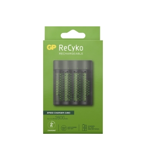 GP ReCyko Speed-batterilader (USB) inkl. 4st AA 2600mAh