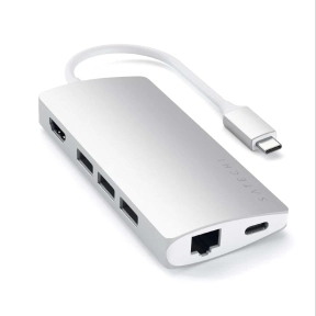Satechi USB-C Multi-Port Adapter 4K V2, Sølv