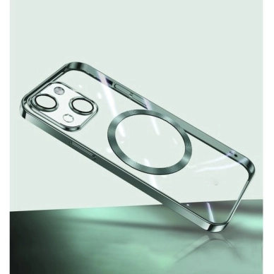 Turtos alt Mobildeksel MagSafe Transparent iPhone 15 Plus, Green