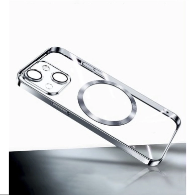 Turtos alt Mobildeksel MagSafe Transparent iPhone 15, Silver