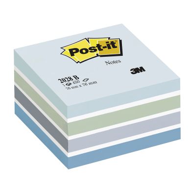 Bilde av Post-it Post-it Kube 76 X 76 Mm Blå/hvit 4001895872792