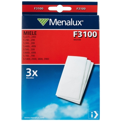 MENALUX alt Menalux Miele F3100 mikrofilter, 3-pakk