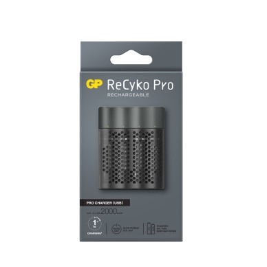 GP BATTERIES alt GP ReCyko Pro Batterilader USB inkl. 4 AA batterier