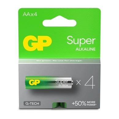 GP BATTERIES alt GP Super Alkaline AA-batteri LR6/15AU 4-pakk