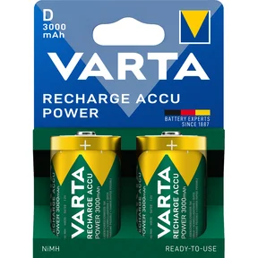 Varta Oppladbart batteri - Accu Power D 3000 mAh, 2-pakning