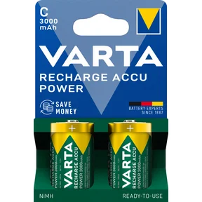 Varta Oppladbart batteri - Accu Power C 3000 mAh, 2-pakning