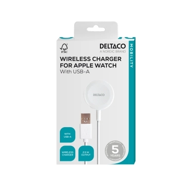 DELTACO alt Deltaco Apple Watch-lader, USB-A, 1 m