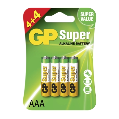 GP BATTERIES alt GP Super Alkaline AAA 4+4