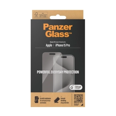 Panzerglass alt PanzerGlass skjermbeskytter iPhone 15 Pro Classic Fit