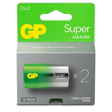 GP BATTERIES alt GP Super Alkaline Batteri D/LR20/13A 2-pakk