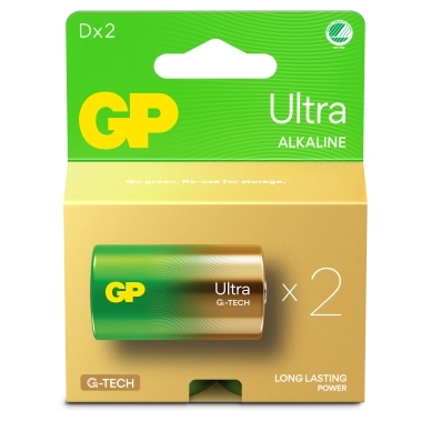 GP BATTERIES alt GP Ultra Alkaline Batteri D/LR20/13AU 2-pakk