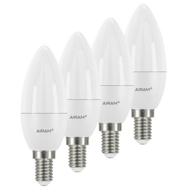 AIRAM alt LED-pære E14 4,9W 2700K 470 lumen 4-pakning